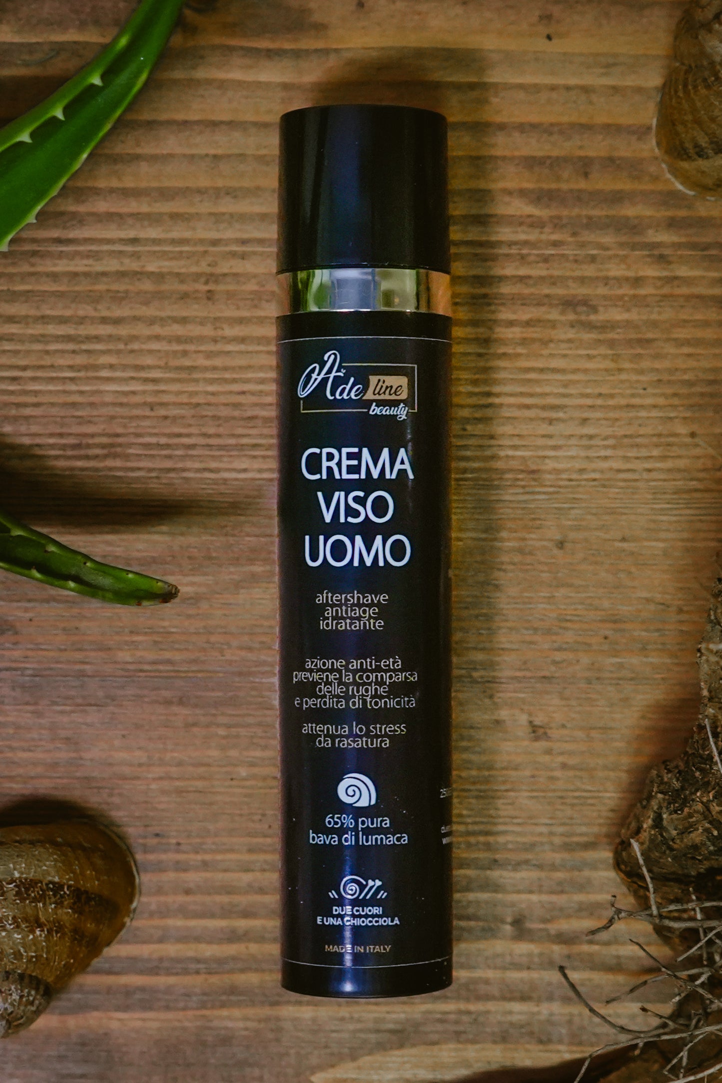 CREMA VISO UOMO 50 ml  con  il 60% di PURISSIMA BAVA DI LUMACA