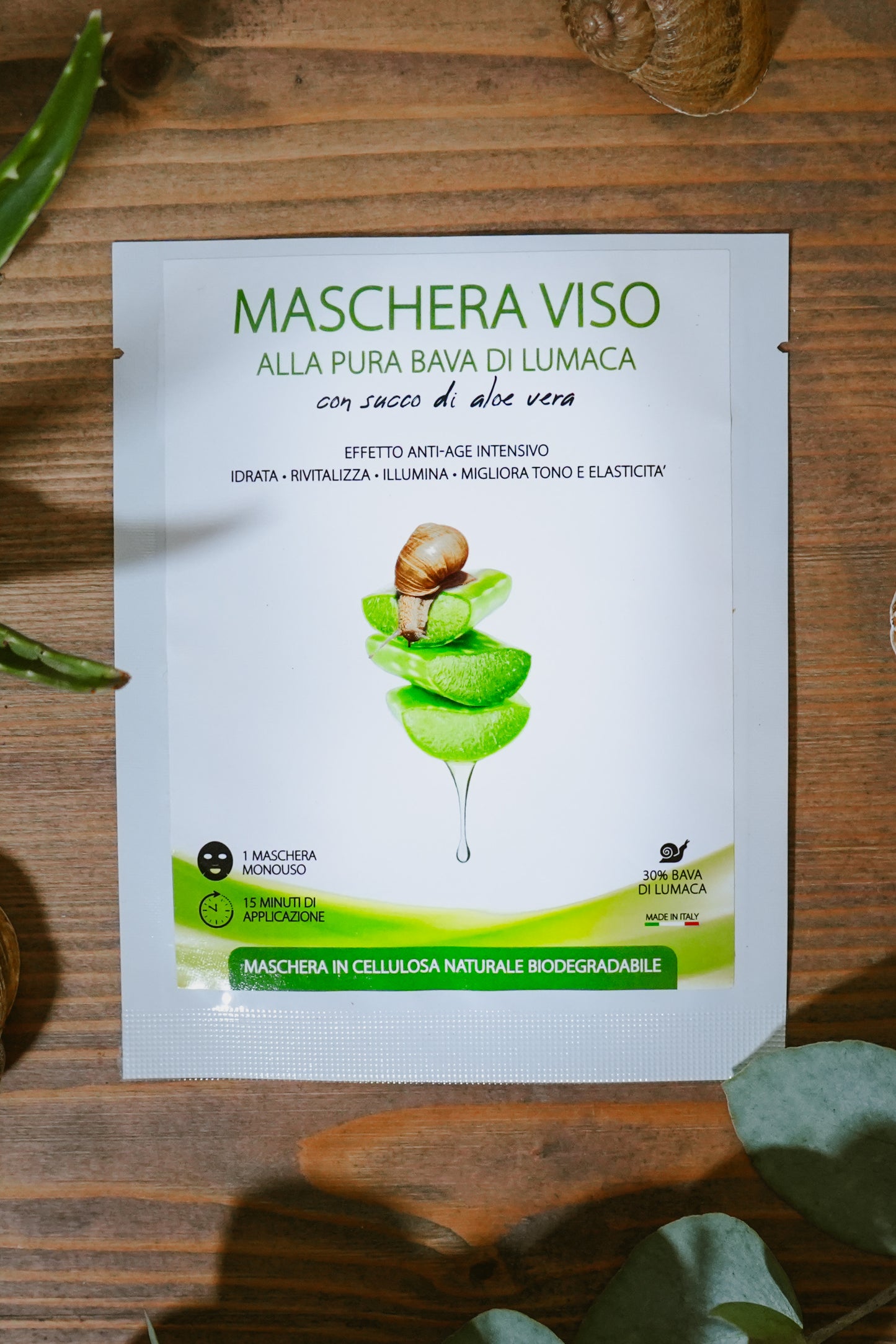 MASCHERA VISO con il 30% di PURISSIMA BAVA DI LUMACA