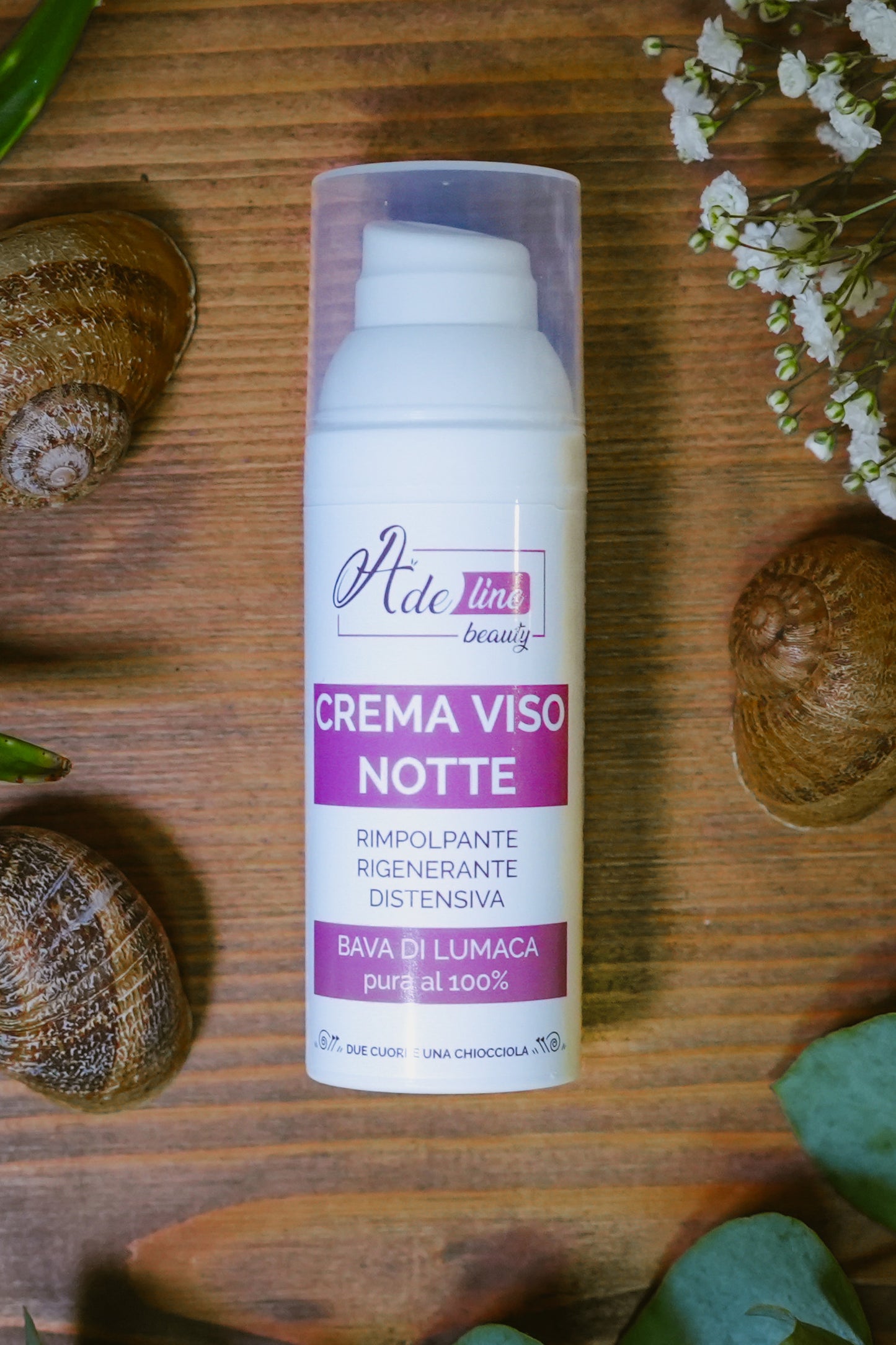 CREMA VISO NOTTE 50 ml  con il 65% di PURISSIMA BAVA DI LUMACA